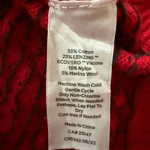 Talbots Red Fair Isle Knit Sweater - Picture 4 of 4